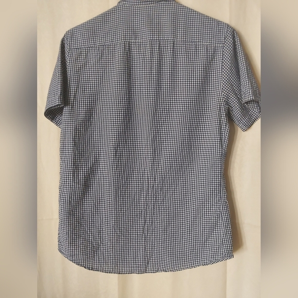 Topman Shirts, Men's Blue and White Checkered, Button Down, Shirt, Size Medium - Picture 2 of 6
